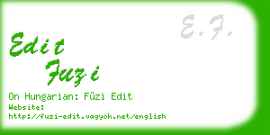 edit fuzi business card