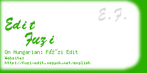 edit fuzi business card